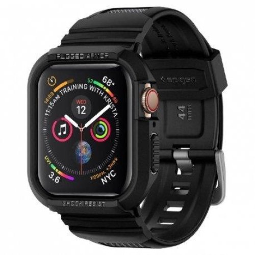 Чохол та ремінець 2в1 Spigen для Apple Watch 45-44mm, Rugged Armor Pro, Black