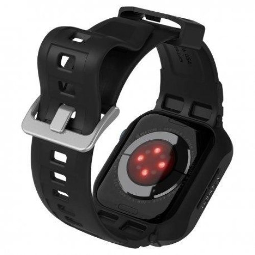 Чохол та ремінець 2в1 Spigen для Apple Watch 45-44mm, Rugged Armor Pro, Black