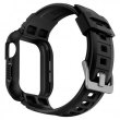 Чохол та ремінець 2в1 Spigen для Apple Watch 45-44mm, Rugged Armor Pro, Black