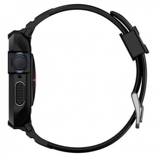 Чохол та ремінець 2в1 Spigen для Apple Watch 45-44mm, Rugged Armor Pro, Black