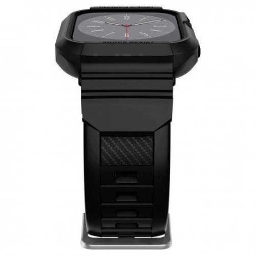 Чохол та ремінець 2в1 Spigen для Apple Watch 45-44mm, Rugged Armor Pro, Black