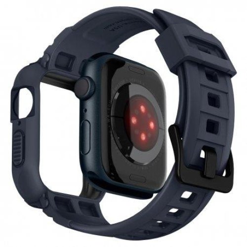 Чохол та ремінець 2в1 Spigen для Apple Watch 45-44mm, Rugged Armor Pro, Charcoal Gray
