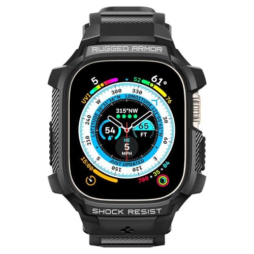 Чохол та ремінець 2в1 Spigen для Apple Watch Ultra 49mm, Rugged Armor Pro, Black