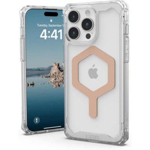 Чохол UAG для iPhone 15 Pro Max, Plyo Magsafe, Ice/Gold
