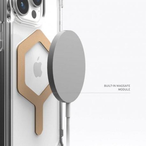 Чохол UAG для iPhone 15 Pro Max, Plyo Magsafe, Ice/Gold