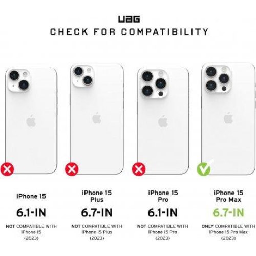 Чохол UAG для iPhone 15 Pro Max, Plyo Magsafe, Ice/Gold