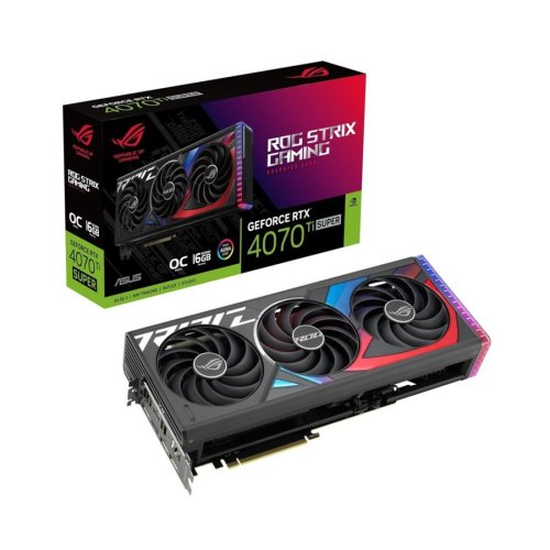 Відеокарта Asus  RTX 4070 Ti SUPER ROG Strix OC Edition 16GB GDDR6X (256bit) (2700/21000) (2 x HDMI, 3 x DisplayPort) (ROG-STRIX-RTX4070TIS-O16G-GAMIN