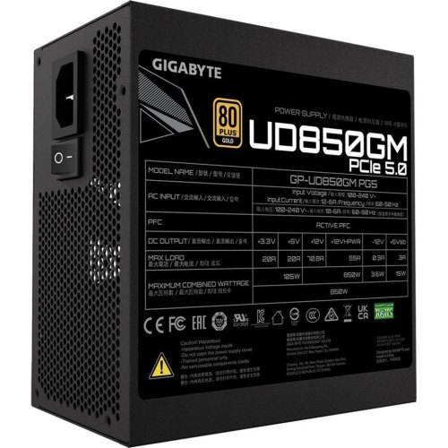 Блок живлення Gigabyte 850W 80+ Gold (GP-UD850GM PG5)
