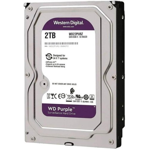 Жорсткий диск 3.5 WD Purple 2TB/5400/64/S3.0 (WD23PURZ)