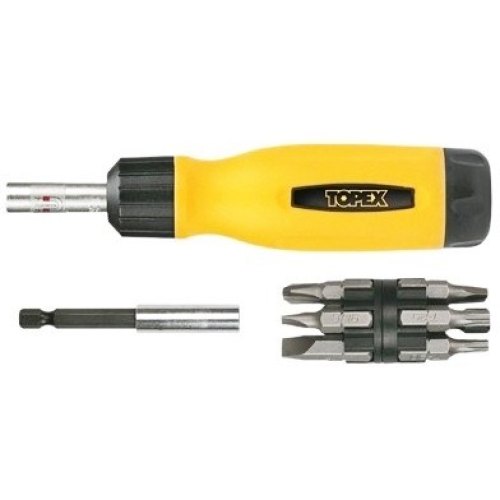 Викрутка TOPEX, набір 14шт, бітотримач 1/4, 12 біт, SL,PH,PZ,Torx, сталь CrV