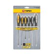 Викрутки TOPEX, набір 6шт, ударні, SL,PH, сталь CrV