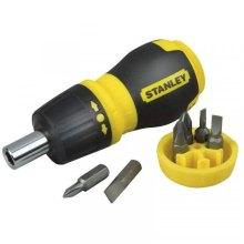 Викрутка Stanley Multibit Stubby, набір 7шт, бітотримач реверсний 1/4, 6 біт, SL,PH,PZ