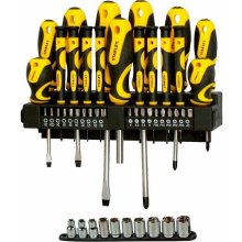 Викрутки Stanley, набір 47шт, 20 біт, SL,PH,Torx,H, 10 торцевих головок