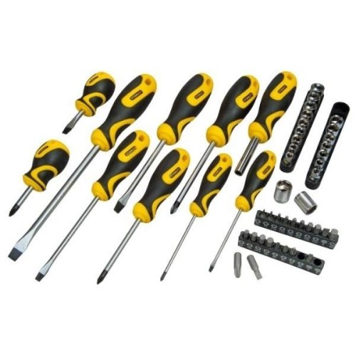 Викрутки Stanley, набір 48шт, 20 біт, SL,PH,Torx,H, 18 торцевих головок, сумка
