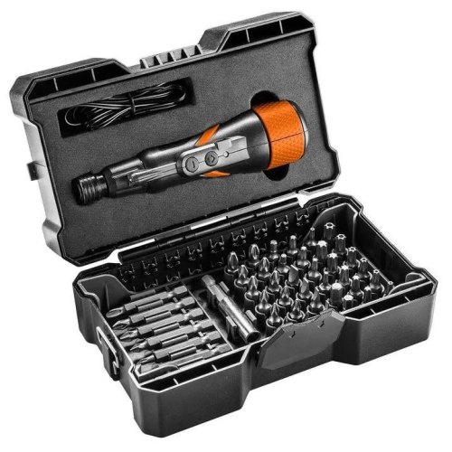Викрутка Neo Tools, акумуляторна, micro-USB, 3.6В Li-Ion, 800мА•год, 280об•хв, 42 біт, SL,PH,PZ,Torx, кейс
