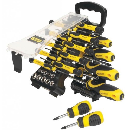 Викрутки Stanley, набір 51шт, 21 біта, SL,PH,Torx,H, 9 торцевих головок, кейс