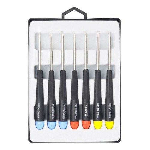 Викрутки TOPEX, набір 7шт, прецизійні, SL,PH,Torx, сталь CrV