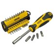Викрутка Stanley Multibit, набір 35шт, бітотримач 1/4, 34 біт, SL,PH,Torx,H, кейс