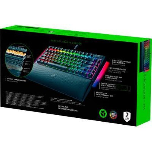 Клавіатура дротова, механічна RAZER BlackWidow V4 75%, Black (RZ03-05000100-R3M1)