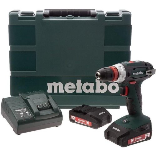 Шурупокрут-дриль акумуляторний Metabo BS 18 QUICK, 18В 2х2А•год, 24•48Нм, 0-450•0-1600об•хв, 1.4кг