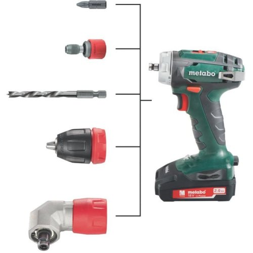 Шурупокрут-дриль акумуляторний Metabo BS 18 QUICK, 18В 2х2А•год, 24•48Нм, 0-450•0-1600об•хв, 1.4кг