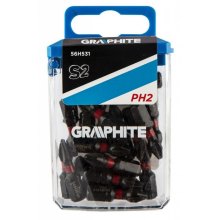 Біти GRAPHITE, набір 20шт, 1/4, ударні, PH2x25мм, сталь S2