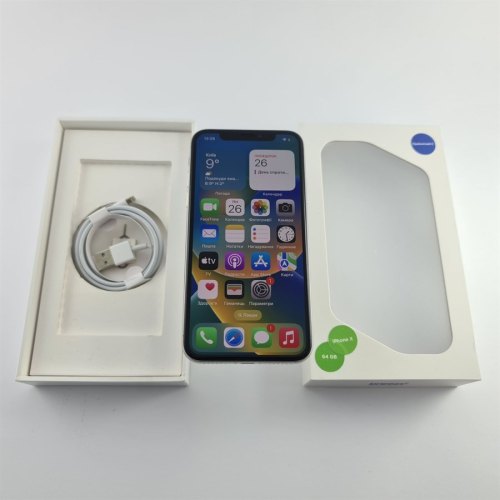 Смартфон Apple iPhone X 64 GB Silver USED **
