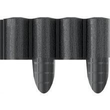 Газонна огорожа Cellfast 4 ECO, 10 секцій по 24см, 2.4м, чорний