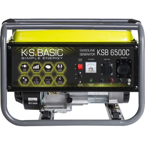 Генератор бензиновий Konner&Sohnen  Basic  KSB 6500C, 230В, 5.5кВт, ручний запуск, 66.6кг