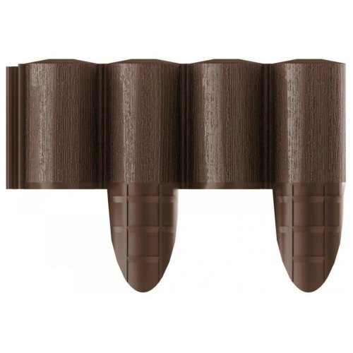 Газонна огорожа Cellfast 4 ECO, 10 секцій по 24см, 2.4м, коричневий