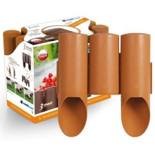 Газонна огорожа Cellfast 3 MAXI, 10 секцій по 21см, 2.1м, цегляний