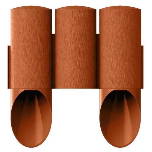 Газонна огорожа Cellfast 3 MAXI, 10 секцій по 21см, 2.1м, цегляний