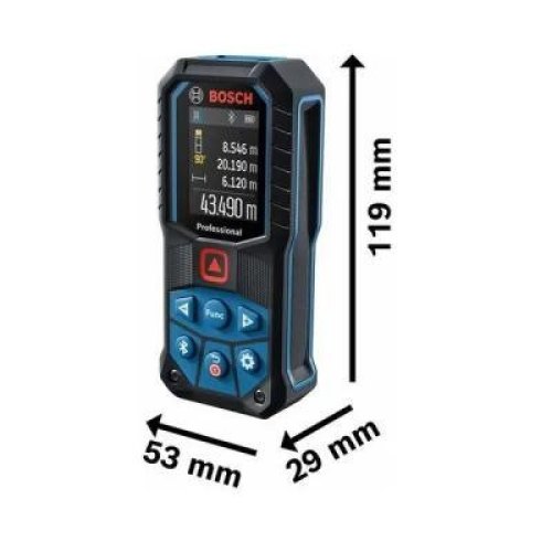 Далекомір лазерний Bosch GLM 50-27 C, 0.05-50м, ±1.5мм, IP65, 0.2кг