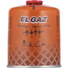 Балон-картридж газовий EL GAZ ELG-400, бутан 450 г, для газових пальників, з двошаровим клапаном, одноразовий