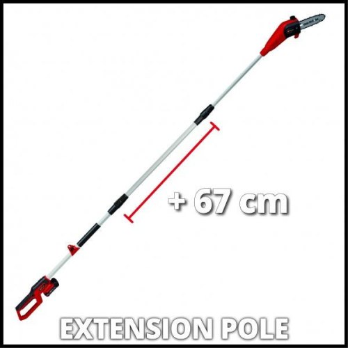 Висоторіз ланцюговий акумуляторний Einhell GC-LC 18/20 Li T-Solo, 18В, шина 20см, 5.5м/с, штанга 228-288см, 3кг,  без АКБ та ЗП