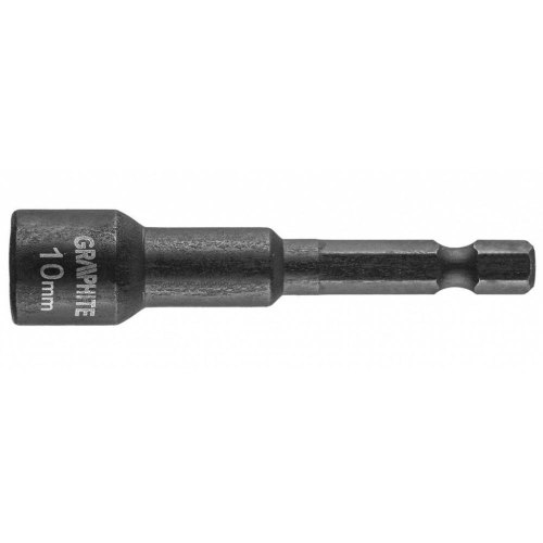 Головка торцева GRAPHITE, 1/4, ударна з магнітом, 10х65мм, сталь S2