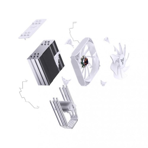 Кулер для процесора JONSBO PISA A5 ARGB White (120mm/LGA 1700/1200/115X/AM4/AM5/265W/4Pin PWM)