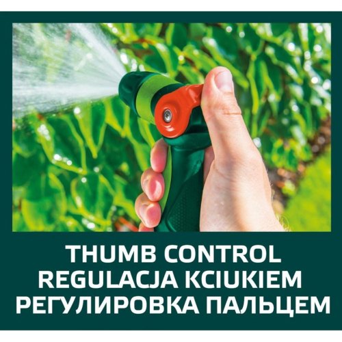 Зрошувач ручний Verto, пістолетний, 1/2-3/4, 1 функція, плавне регулювання напору води великим пальцем, тримач двокомпонентний
