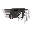 Ключі Torx TOPEX, набір 9шт, короткі, CrV, T10-T50