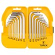 Ключі шестигранні та Torx TOPEX, набір 18шт, CrV, 1.5-10мм, T10-T50