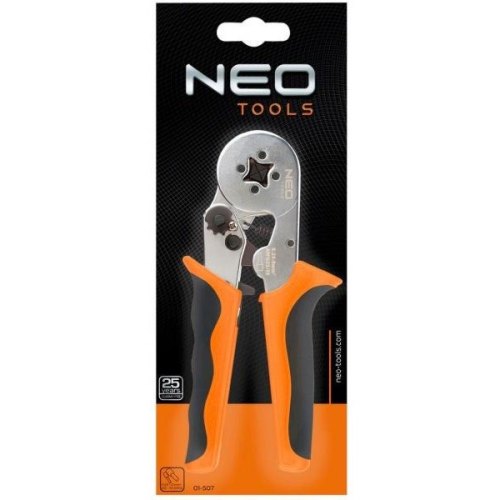Кліщі обтискні Neo Tools, для обтиску наконечників 0.25-6мм кв., 170мм