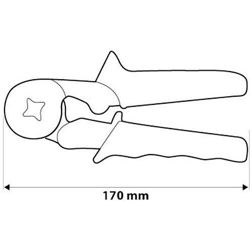 Кліщі обтискні Neo Tools, для обтиску наконечників 0.25-6мм кв., 170мм