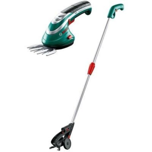 Кущоріз акумуляторний Bosch ISIO 3,  3.6В, 1х1.5Аг, лезо 12см, крок різу 8мм, зі штангою, 0.5кг