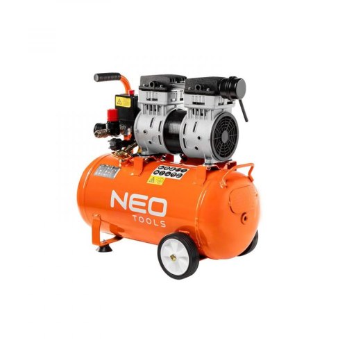 Компресор повітряний Neo Tools, безолійний, 1150Вт, 50л, 180л/хв, 8бар, 2-х поршневий, IP20