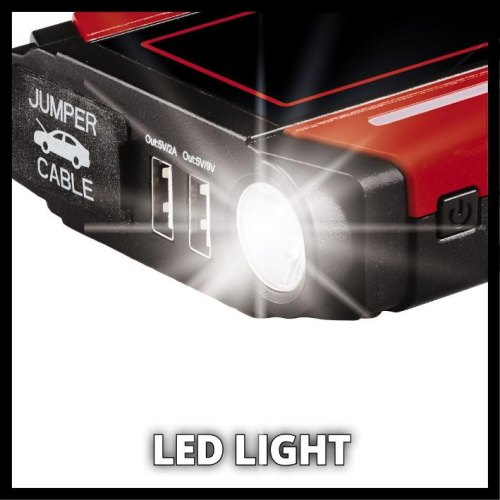 Пусковий пристрій портативний Einhell CE-JS 18, 12В, 18000мАг, 600A, 2хUSB 5В, для автомобілів