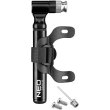 Насос велосипедний Neo Tools, з кронштейном для кріплення до рами, 13.7см, 0.07кг
