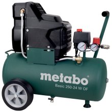Компресор повітряний Metabo Basic 250-24 W OF безолійний, 1500Вт, 24л, 120л/хв, 8бар