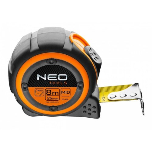 Рулетка Neo Tools, 8м x 25мм, магніт