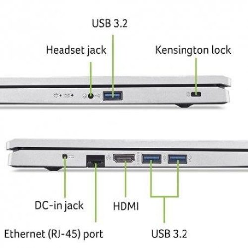 Ноутбук Acer Aspire 3 A317-54 17.3 FHD IPS, Intel i5-1235U, 16GB, F512GB, UMA, Lin, сріблястий (NX.K9YEU.00D)