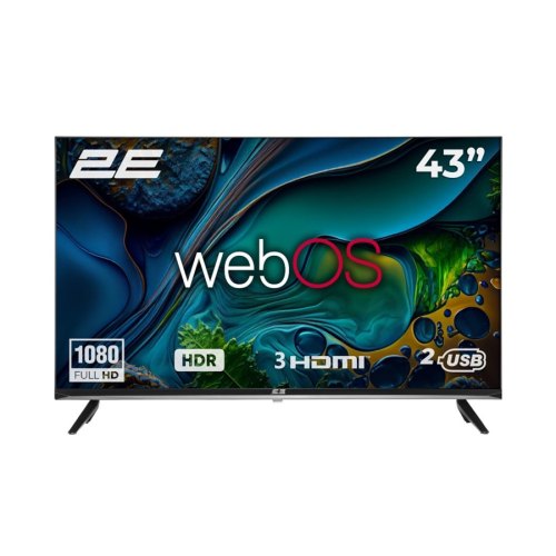 Телевізор 43 2E LED FHD 60Hz Smart WebOS Black